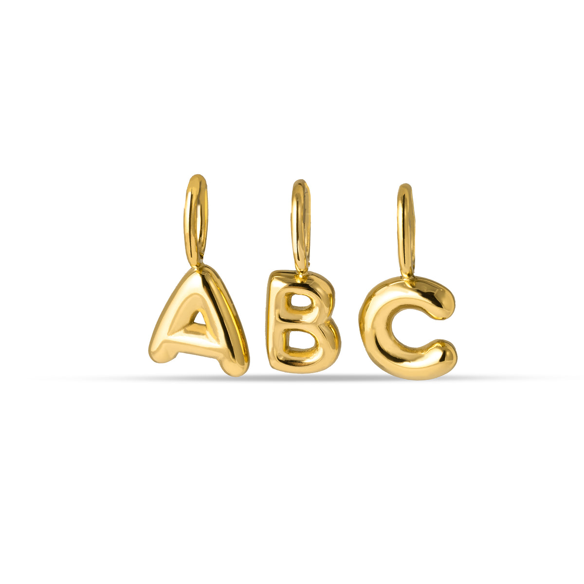 Aura charm letter gold - Personalized