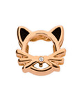 Mesh charm cat rosé gold - Stainless steel