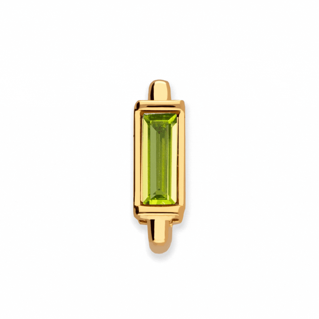 Mesh charm birthstones gold - Zirconia stones
