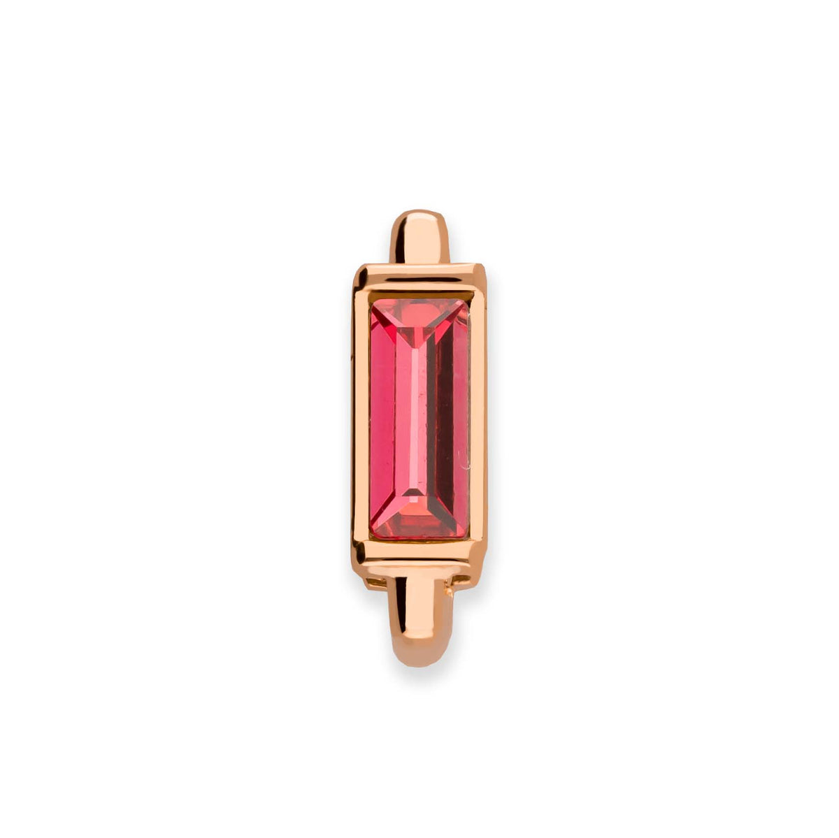 Mesh charm ruby rosé gold - Stainless steel