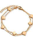 Clover rosé gold bracelet - Tarnish free