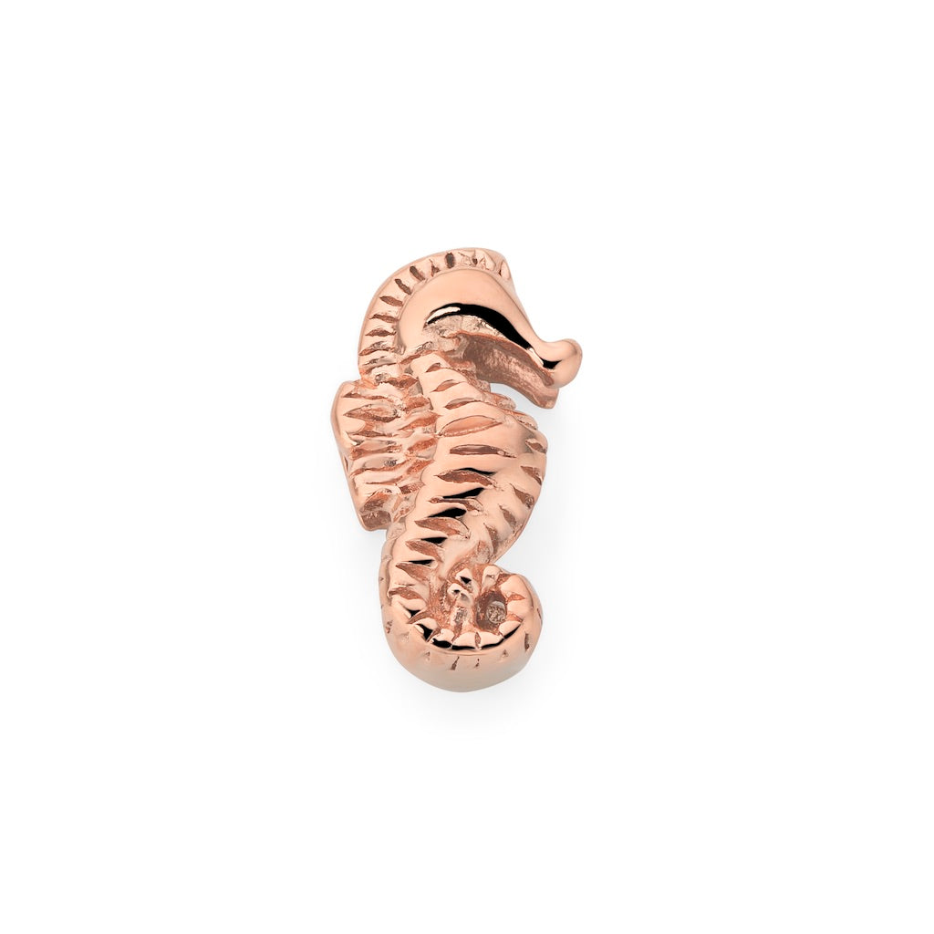 Mesh charm sea horse rosé gold - Stainless steel