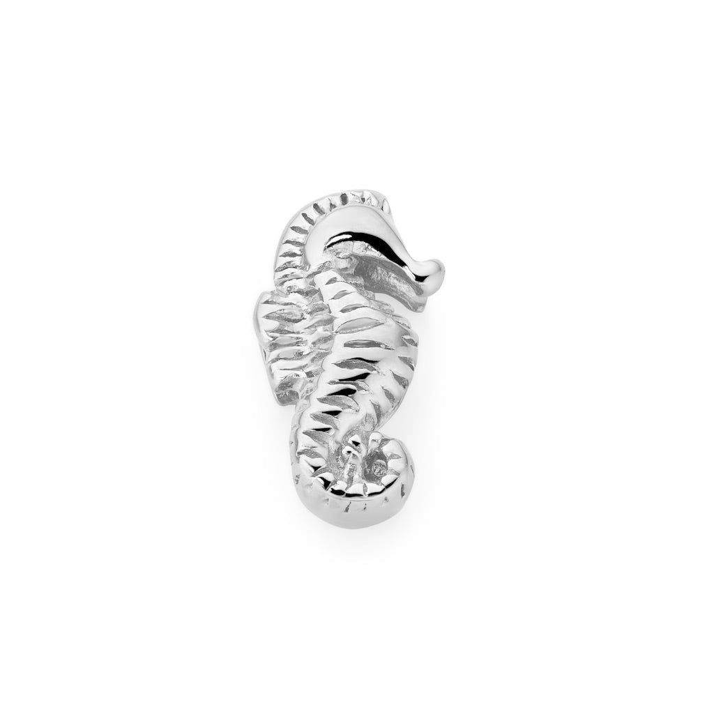 Mesh charm sea horse silver - Stainless steel