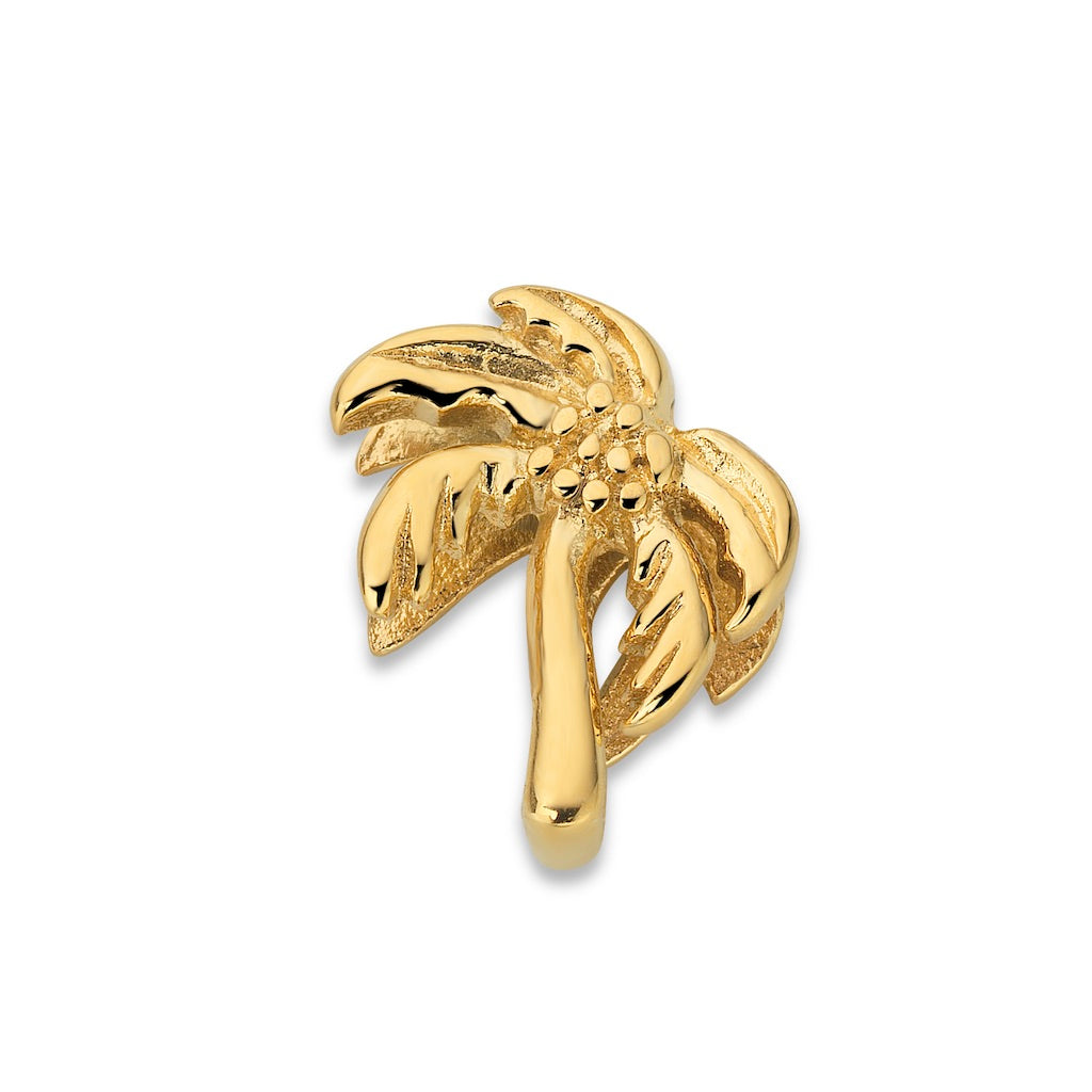 Mesh charm palm tree gold - Stainless steel