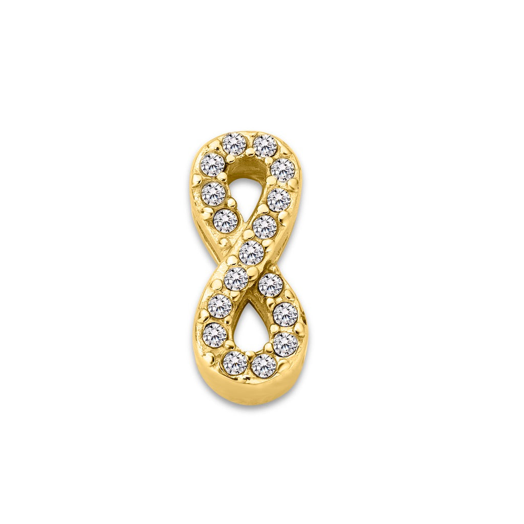 Mesh charm infinity stones gold - Stainless steel