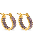 Coral earring purple gold - No discoloration