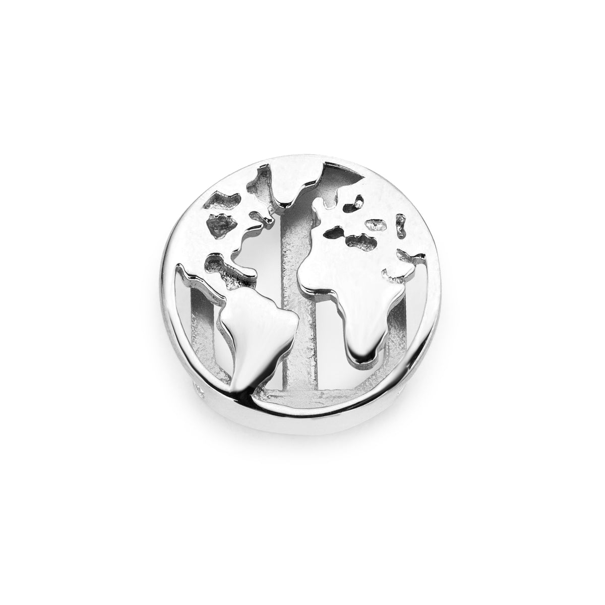 Mesh charm world silver - Stainless steel