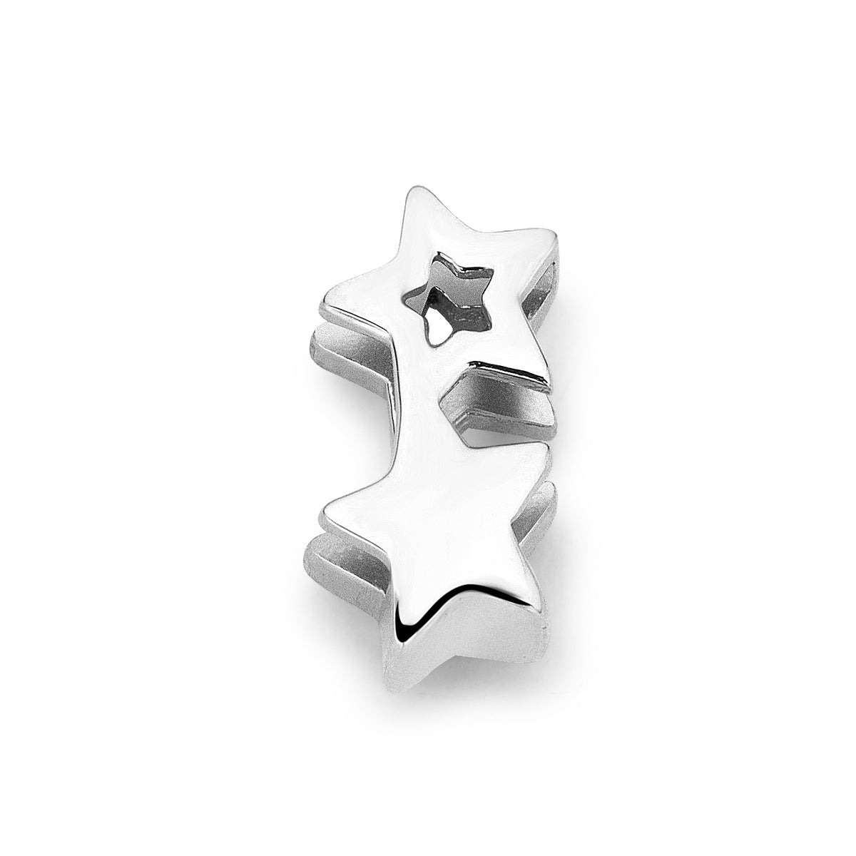 Mesh charm star silver - Stainless steel