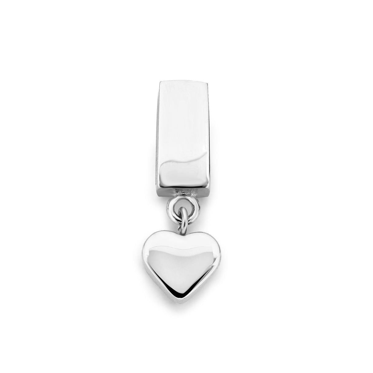 Mesh charm little heart silver - Stainless steel