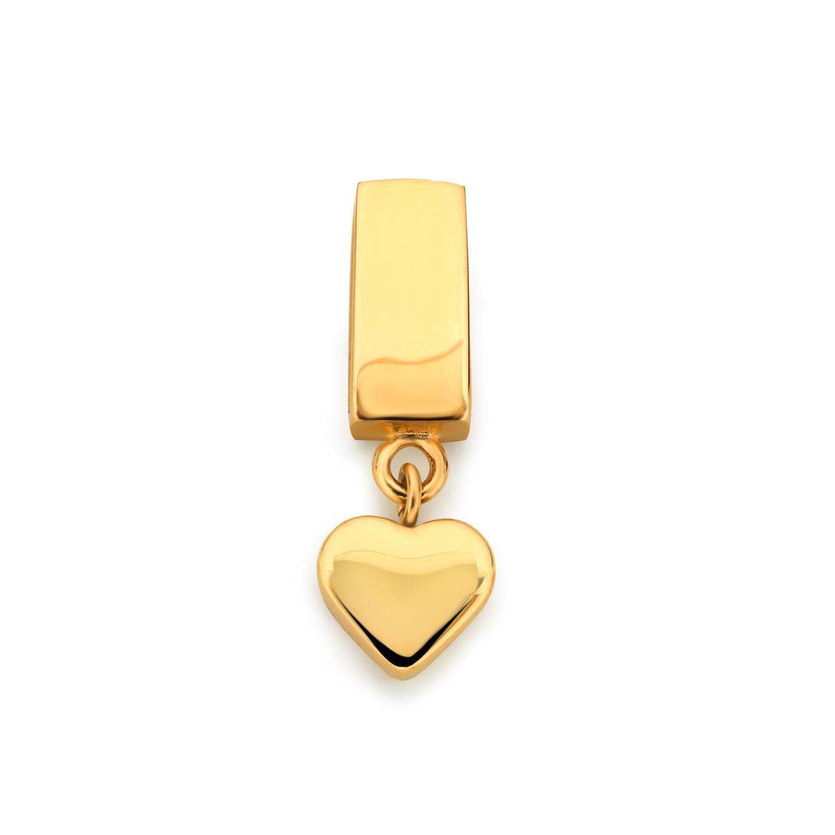 Mesh charm little heart gold - Stainless steel