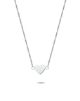 Heart necklace silver - Stainless steel