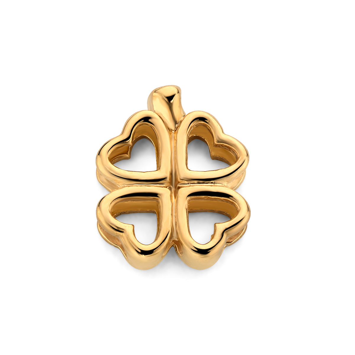 Mesh charm clover gold - Stainless steel