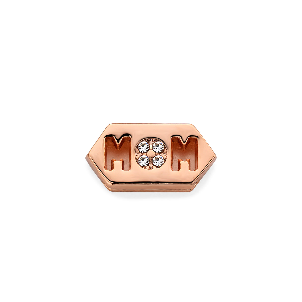Mesh charm mom cube rosé gold - Stainless steel