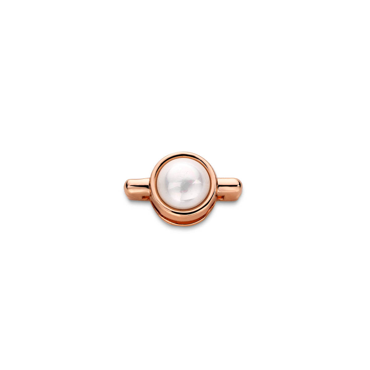 Mesh charm pearl rosé gold - Stainless steel
