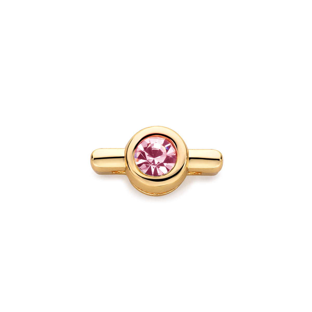 Mesh charm stone gold pink - Stainless steel