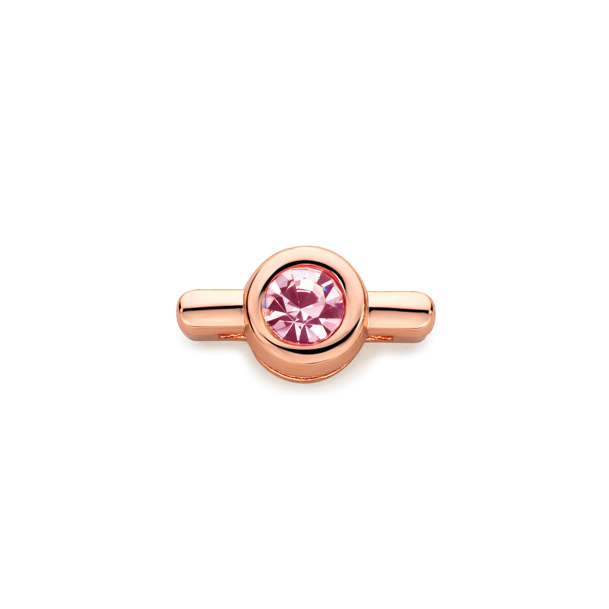Mesh charm stone rosé gold pink - Stainless steel