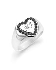 Noir heart silver - Personalized