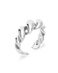 Pretzel bold ring silver - Stainless steel