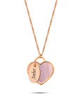 Seashell heart & tag rosé gold - Personalized