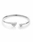 Heart bangle silver - Personalized