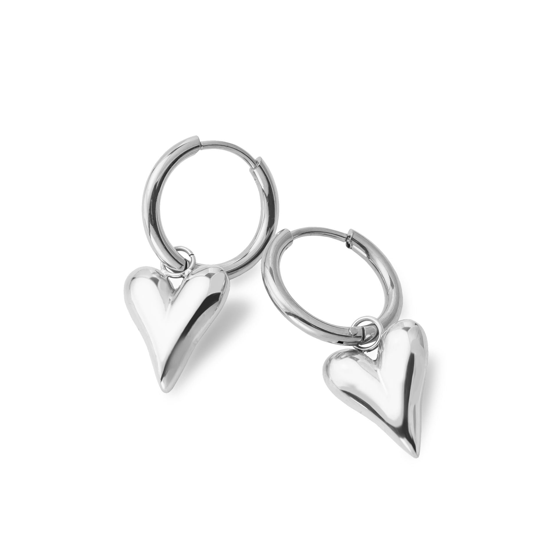 Amore earring silver - Stainless steel