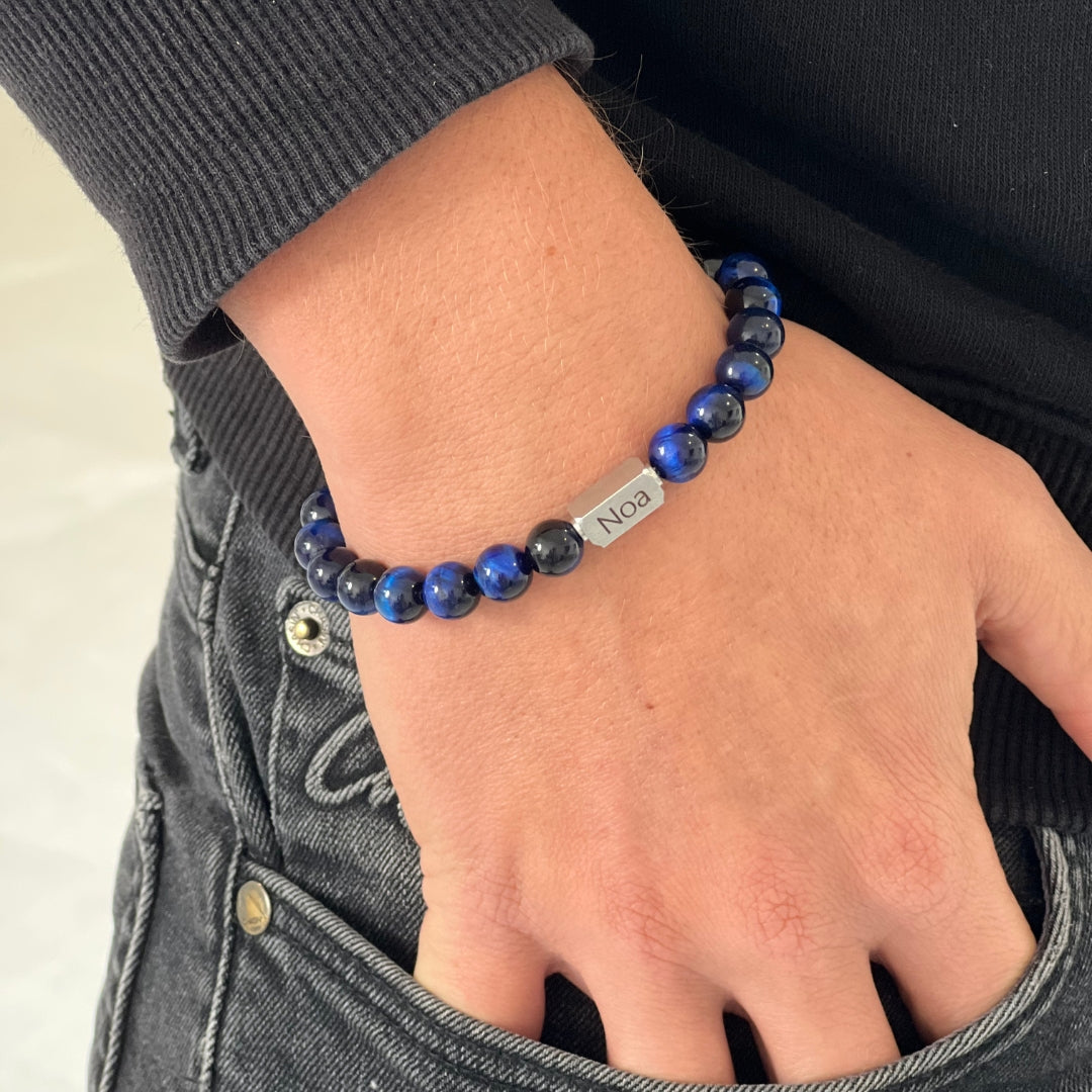 Blue tiger eye qube - Personalized