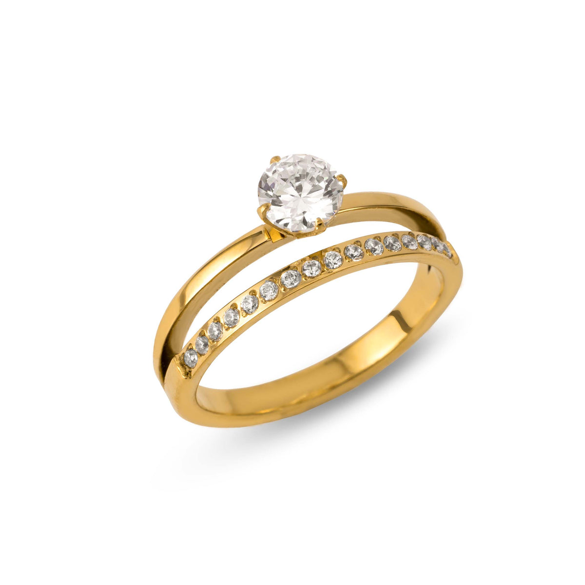 Double Layer Ring Gold