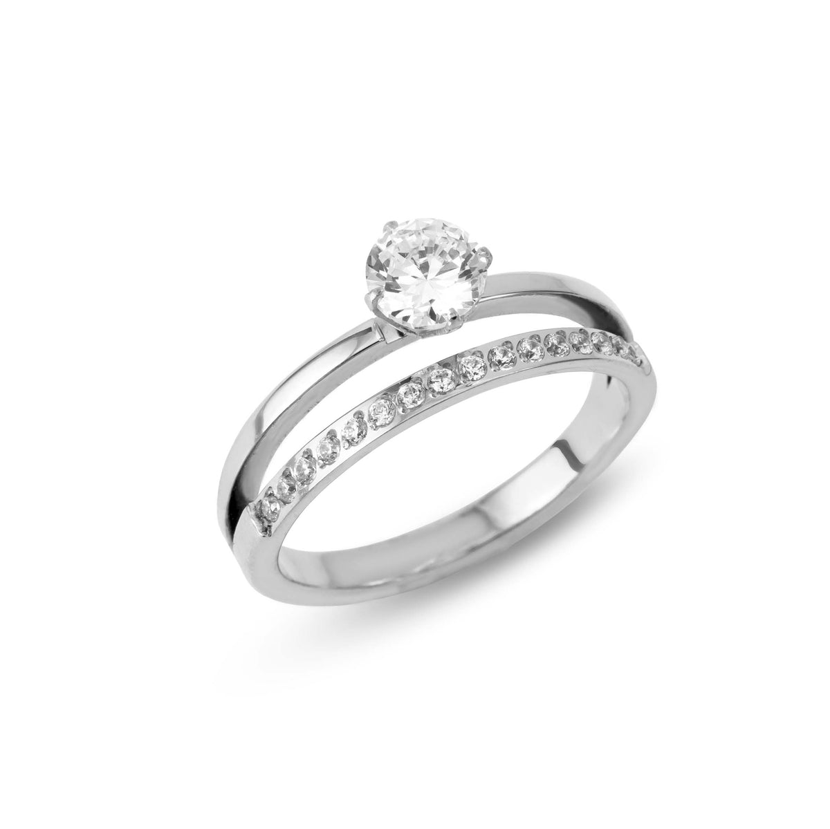 Double Layer Ring Silver