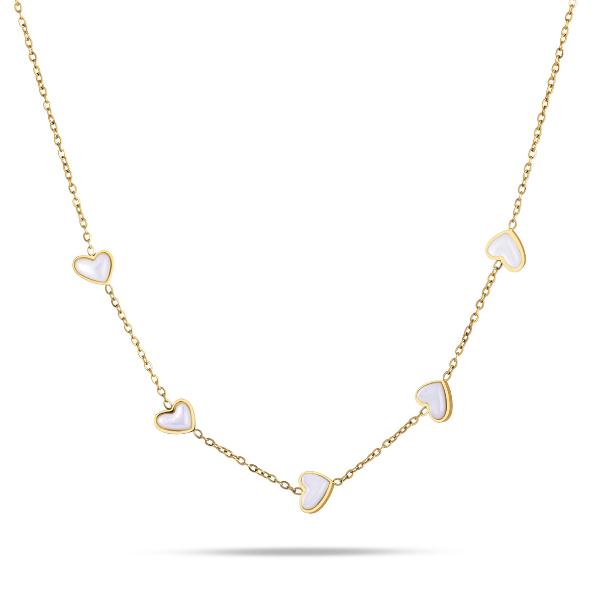 Seashell Hearts Choker gold