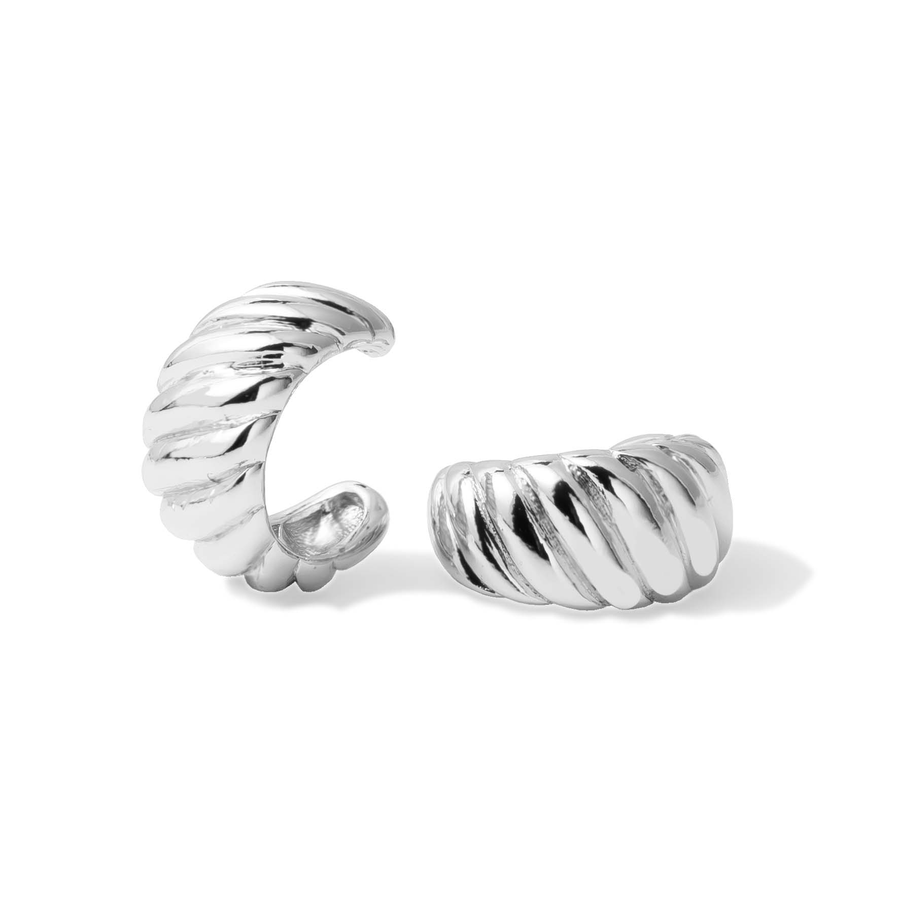 Ear cuff croissant silver - Stainless steel