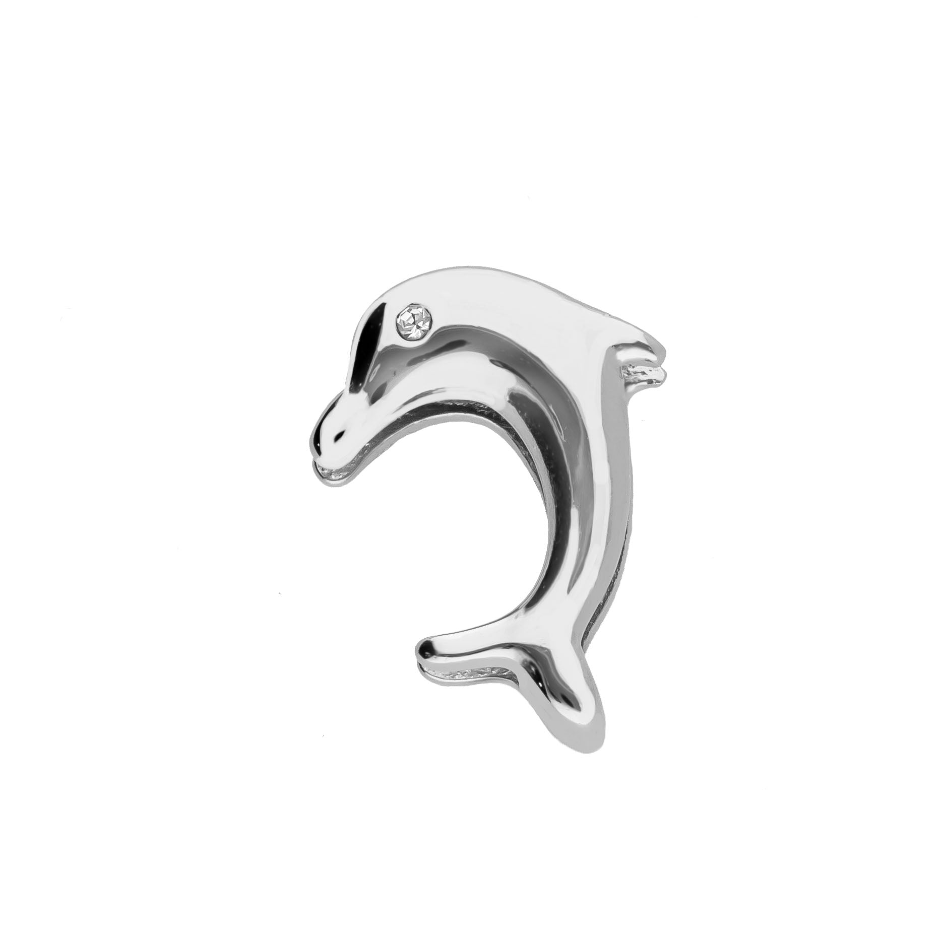 Mesh charm dolphin silver - Stainless steel