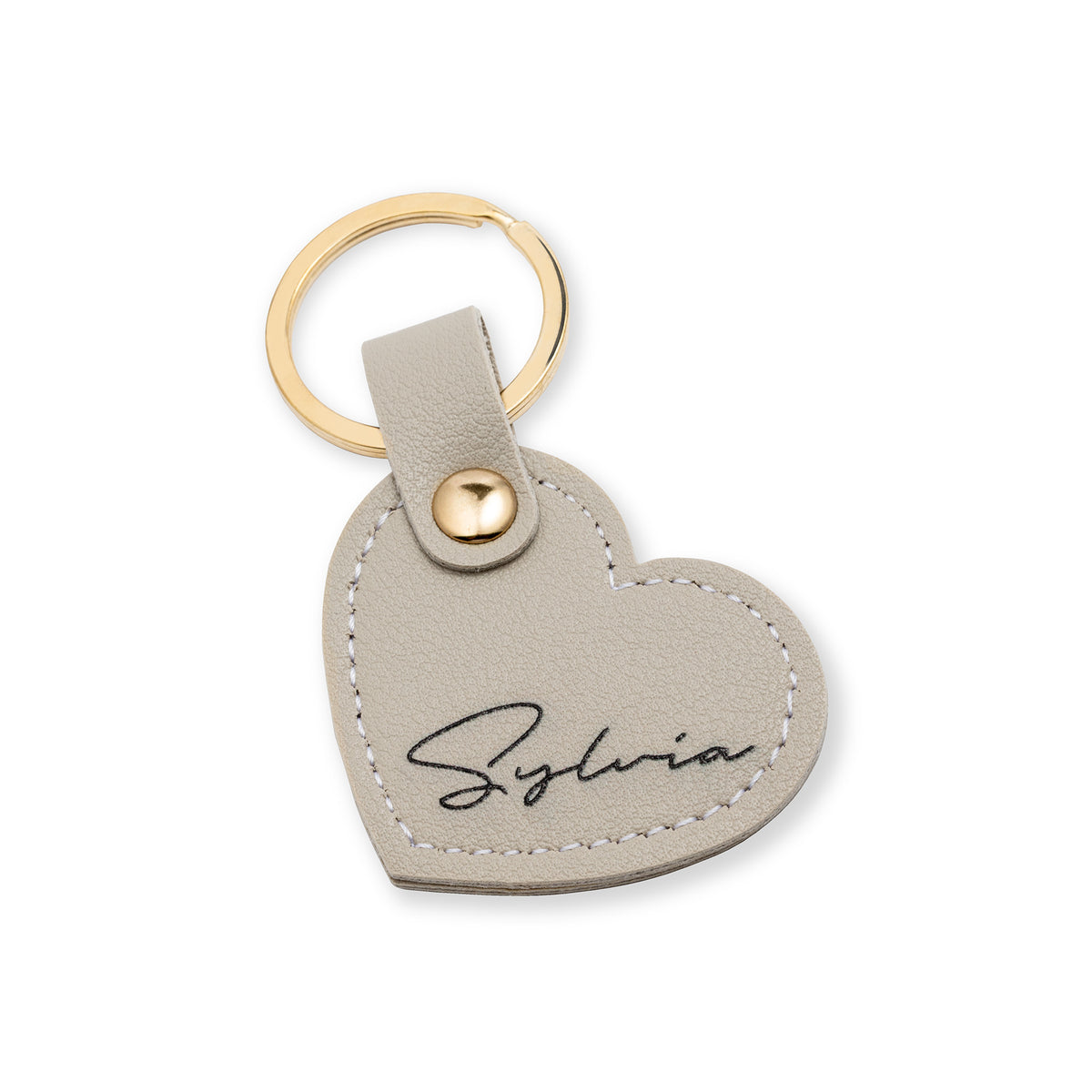 Heart Keychain Grey - Personalized