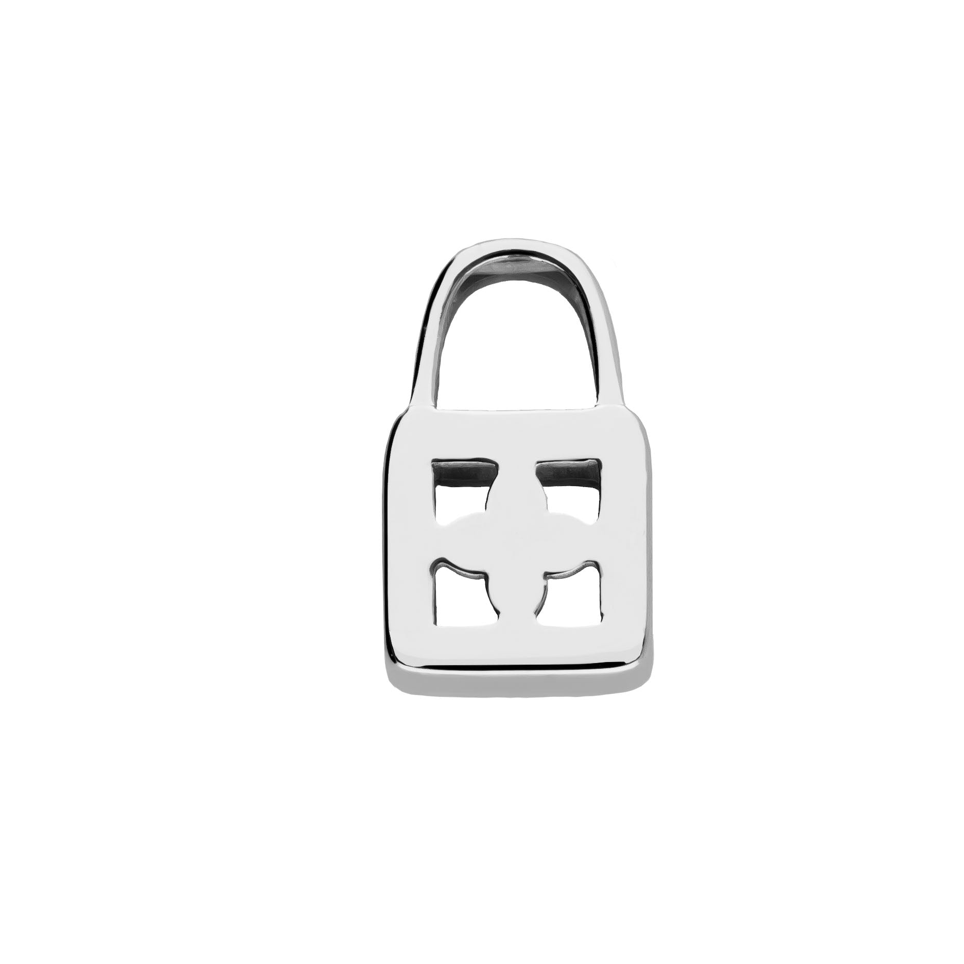 Mesh charm padlock silver - Stainless steel
