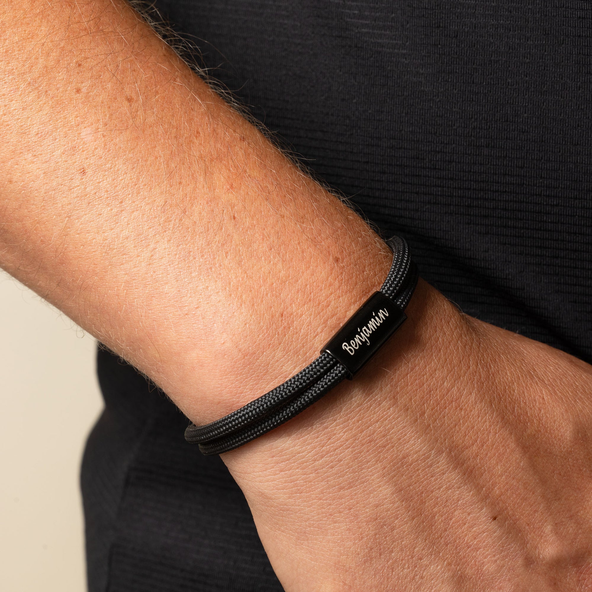 Rope bracelet black