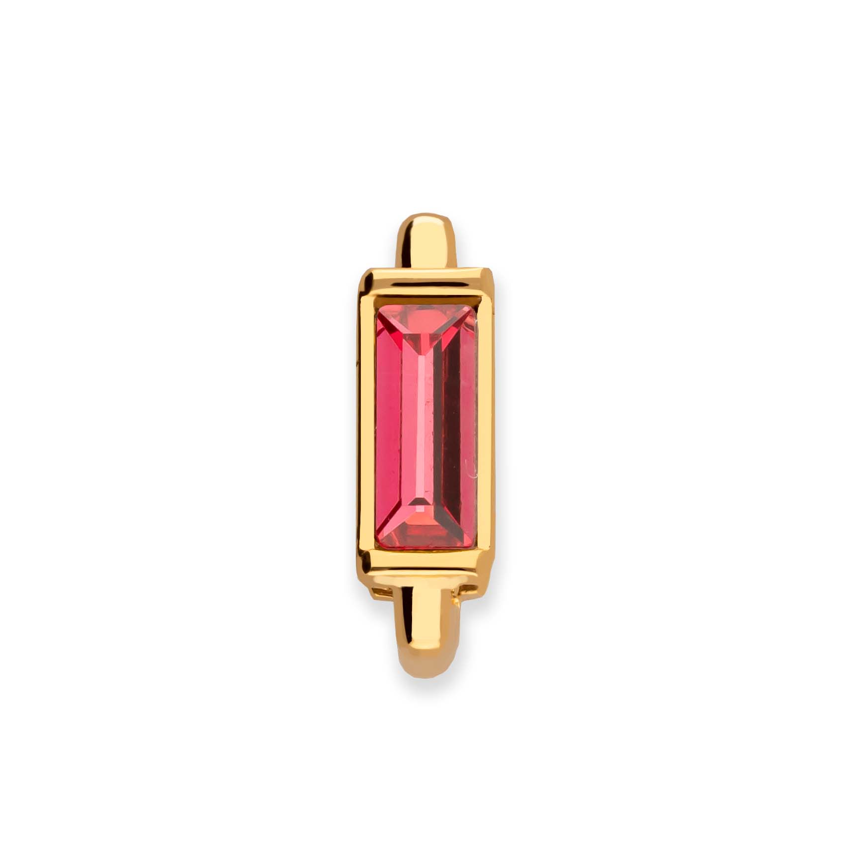 Mesh charm ruby gold - Stainless steel