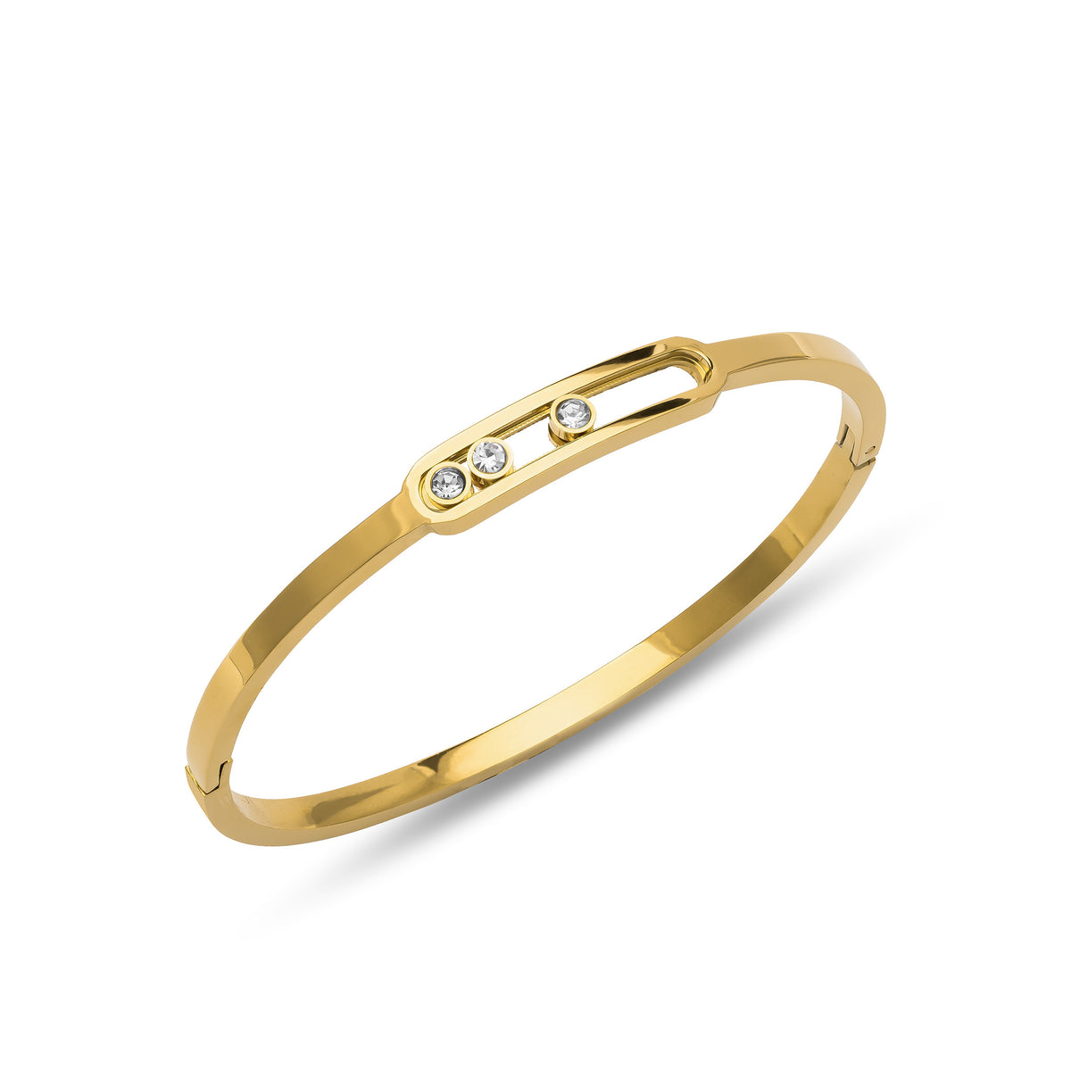 Bangle Moving Zirconia Gold