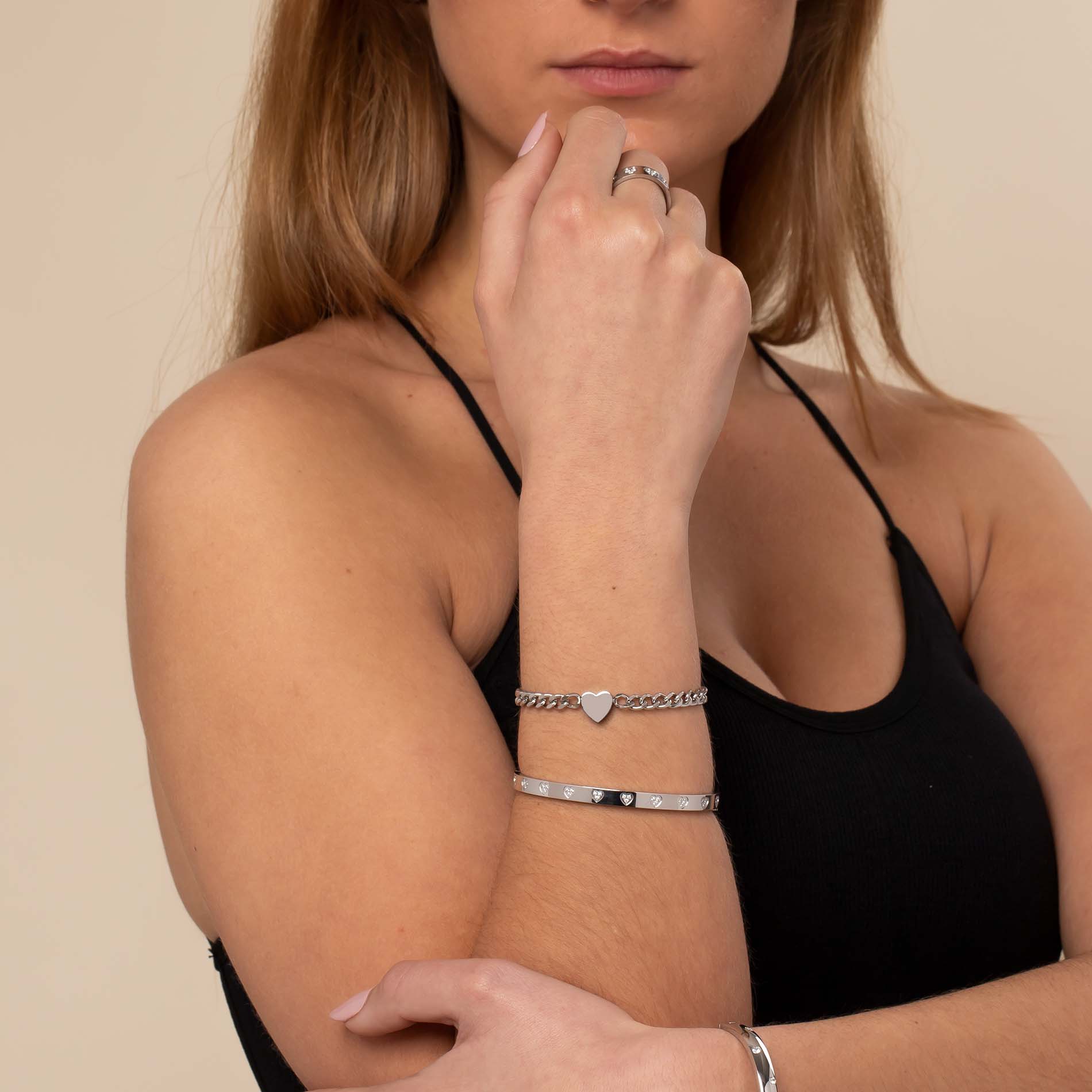 Bangle zirconia hearts - No discoloration