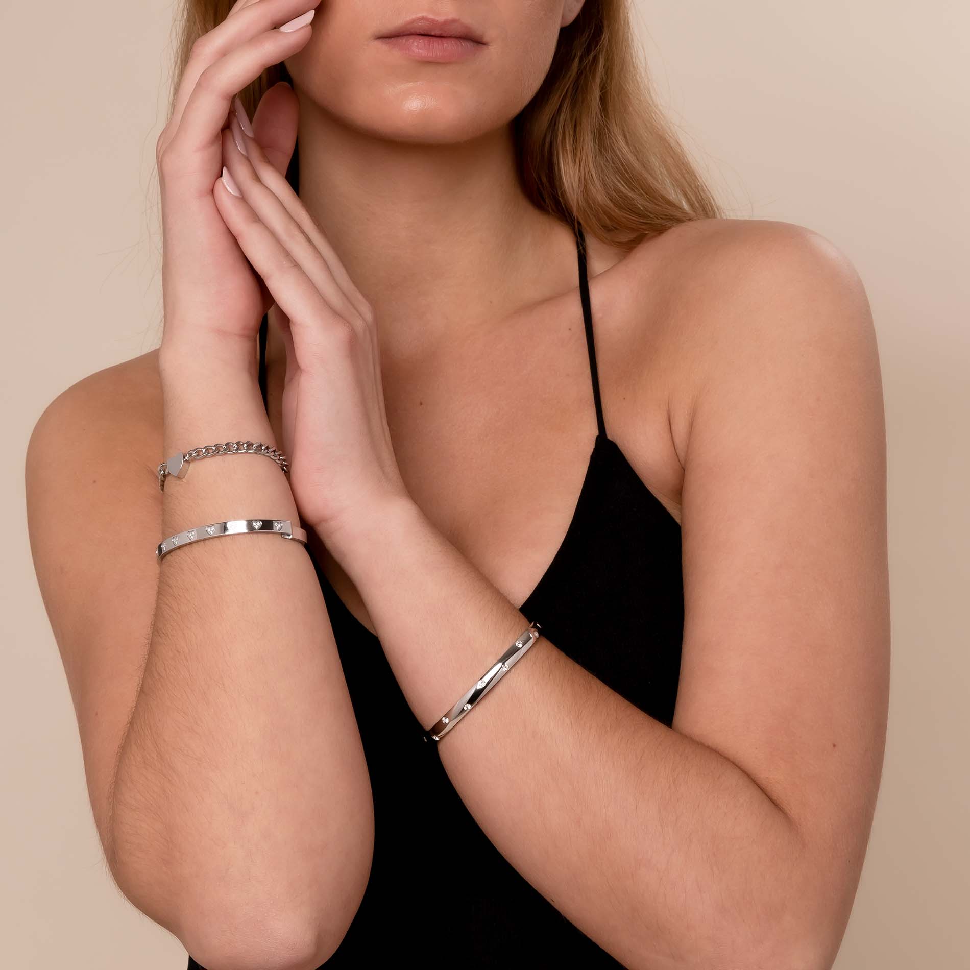 Luna bangle - Zirconia stones