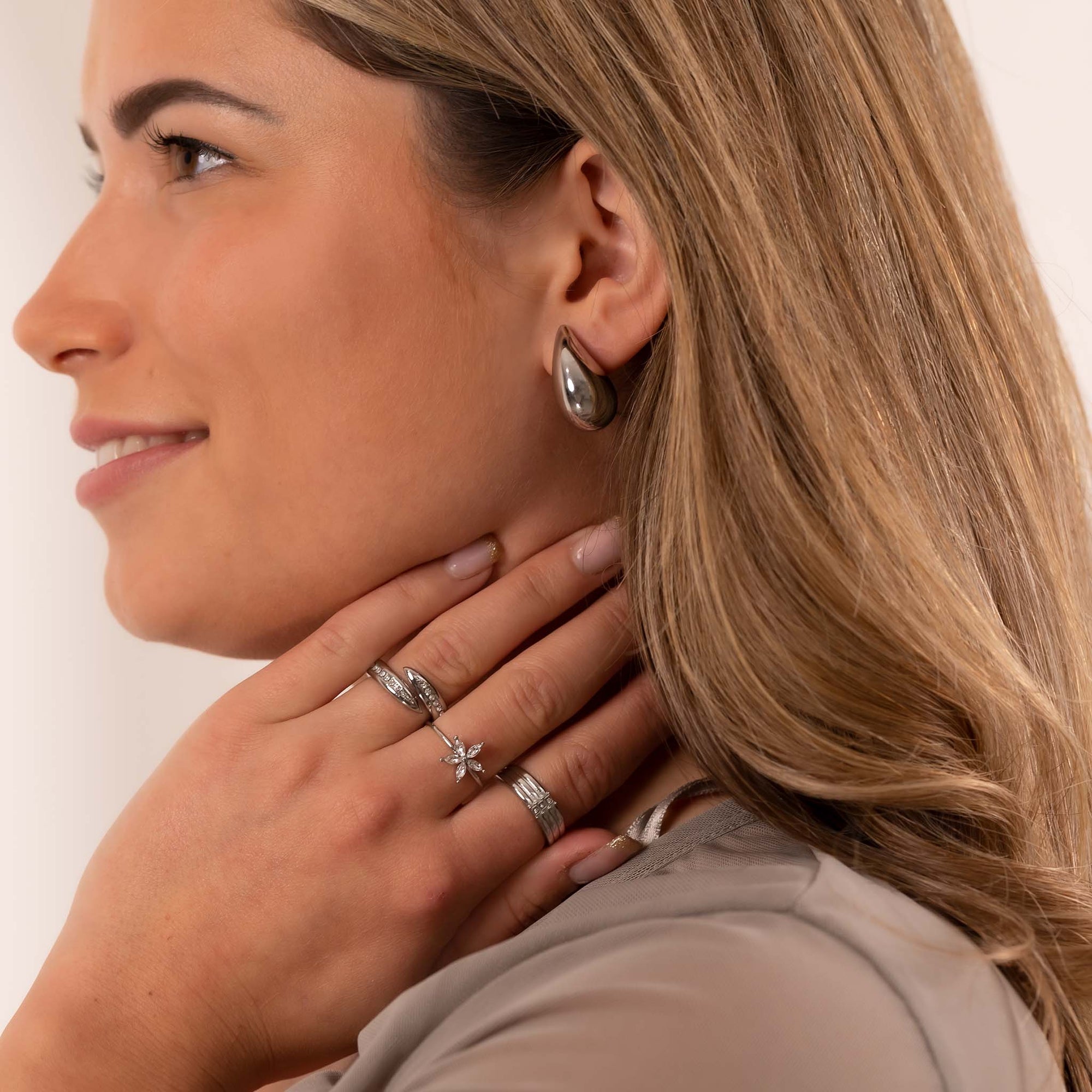 Chunky drop earring - Tarnish free