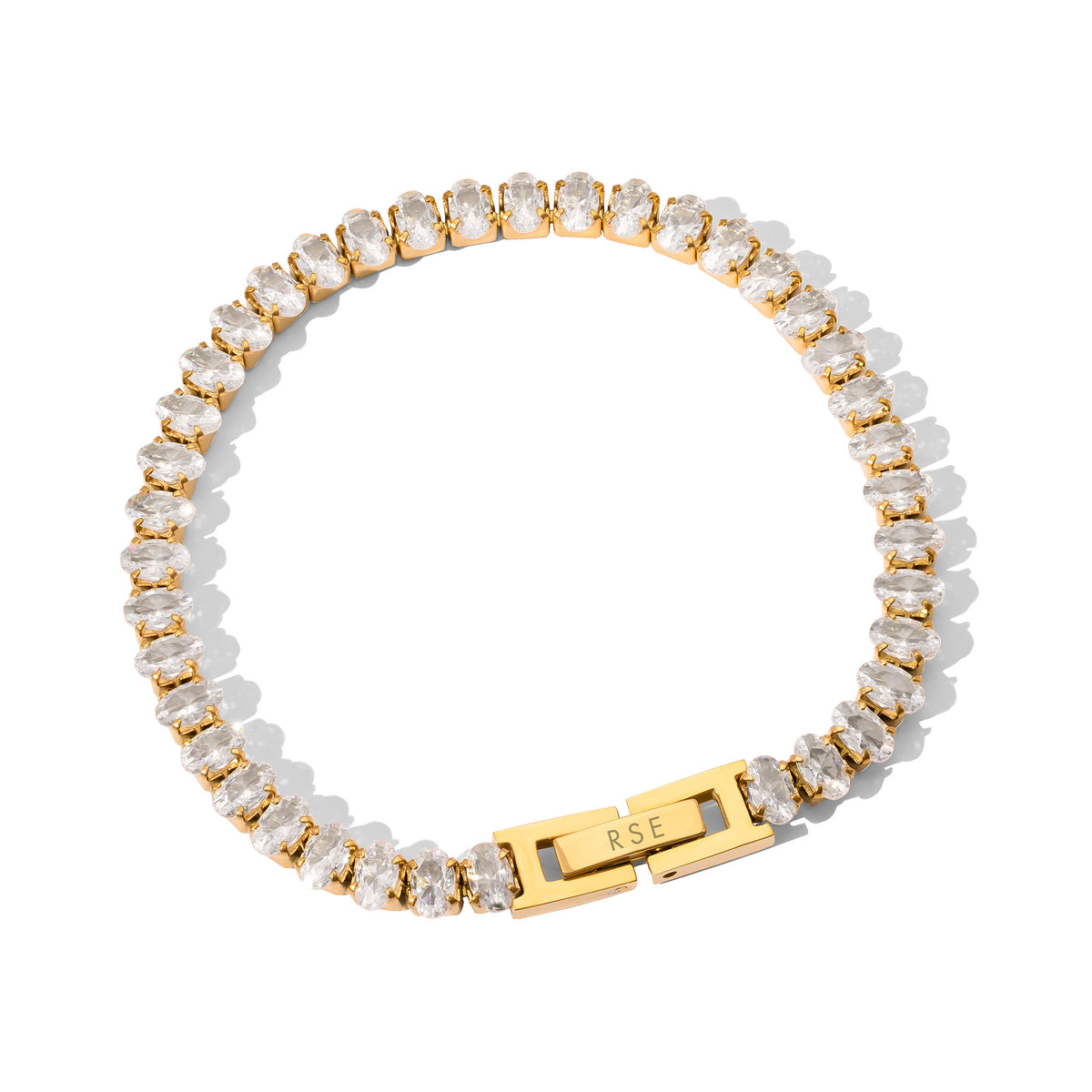 Oval Tennis Bracelet Gold