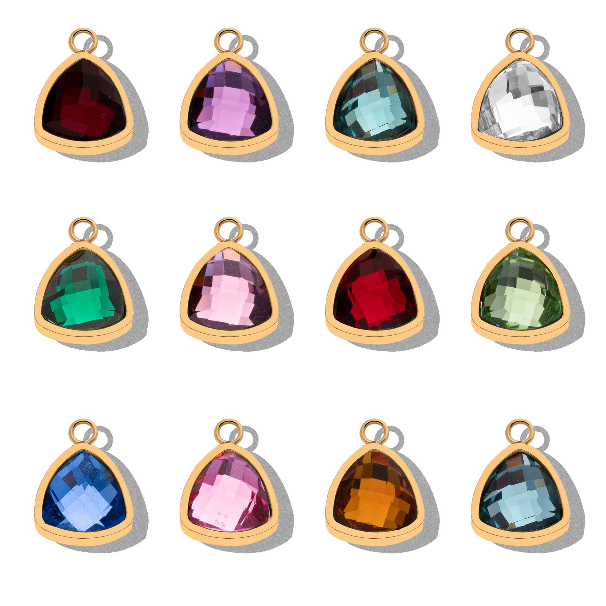 Letter & birthstone necklace - Zirconia stones