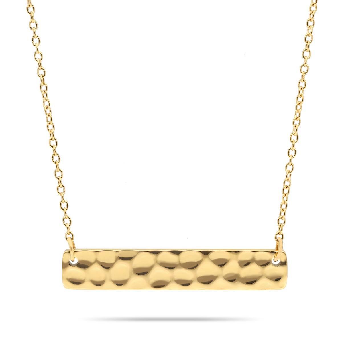 Hammered bar gold - Stainless steel