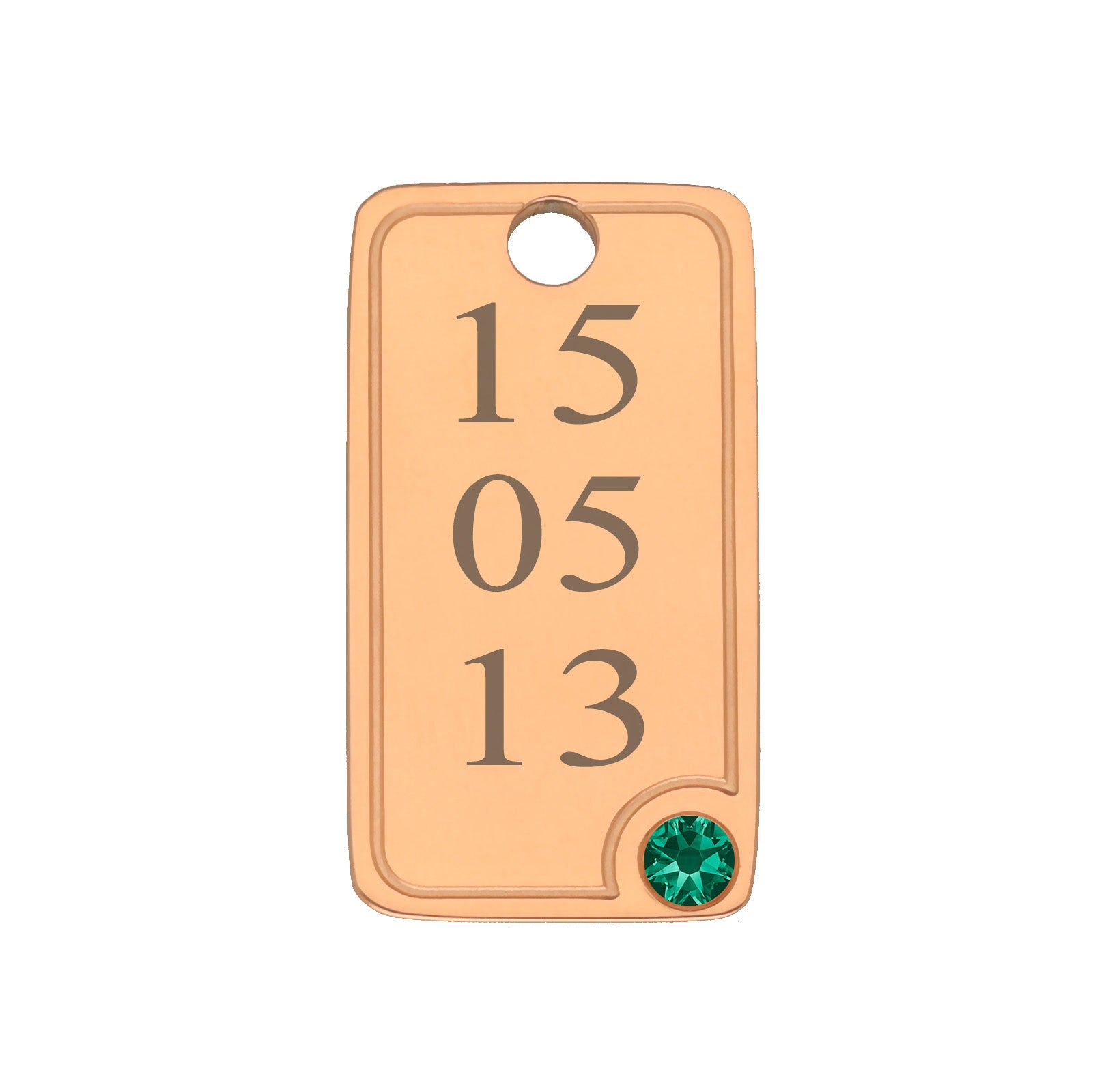 Date tag rose gold - Personalized