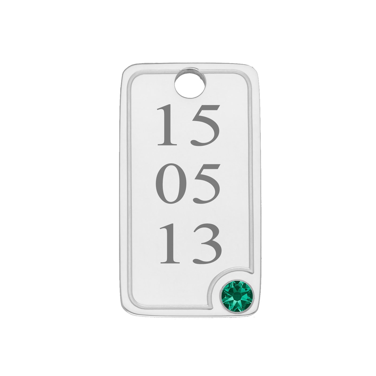 Date tag silver - Personalized