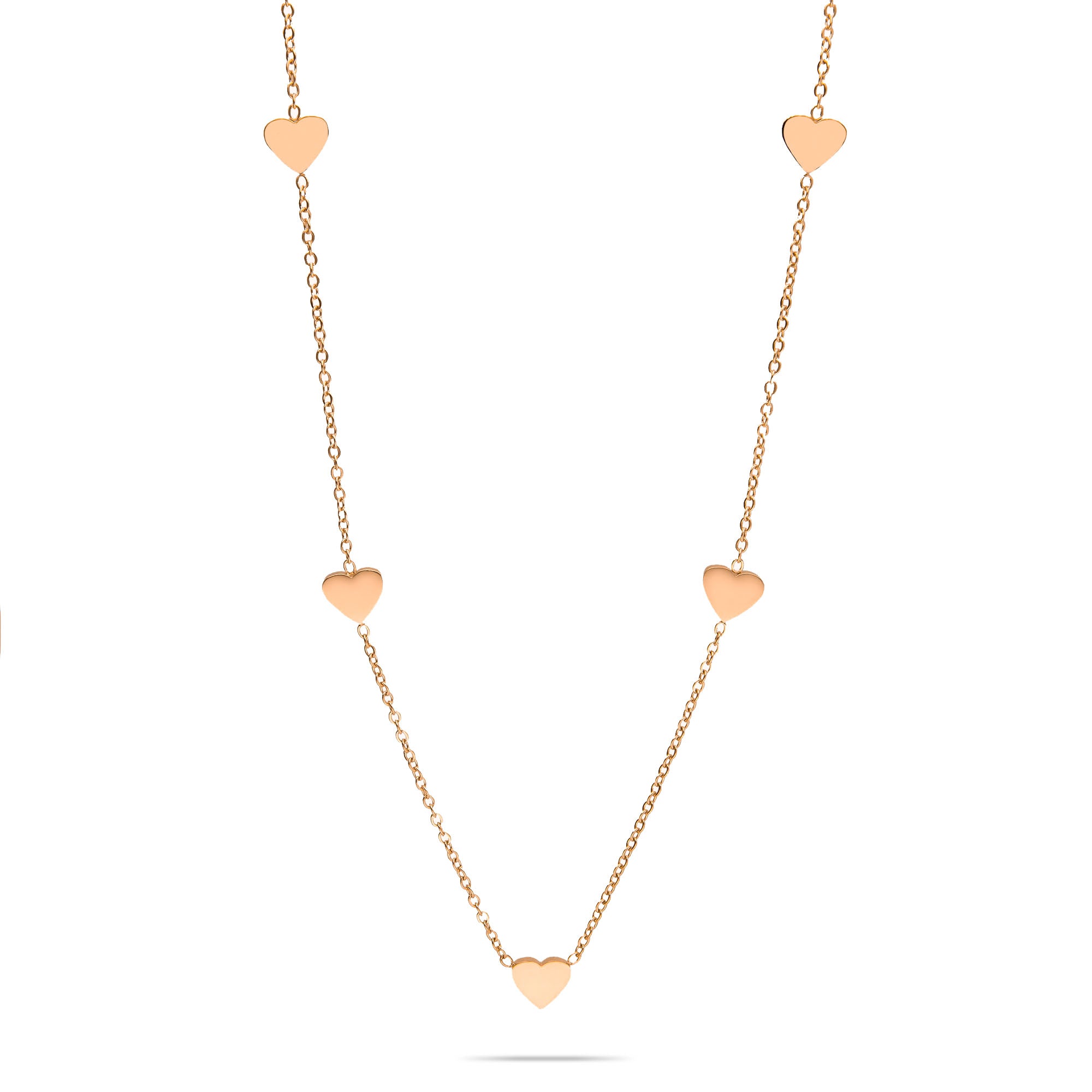 Choker heart rosé gold - Stainless steel