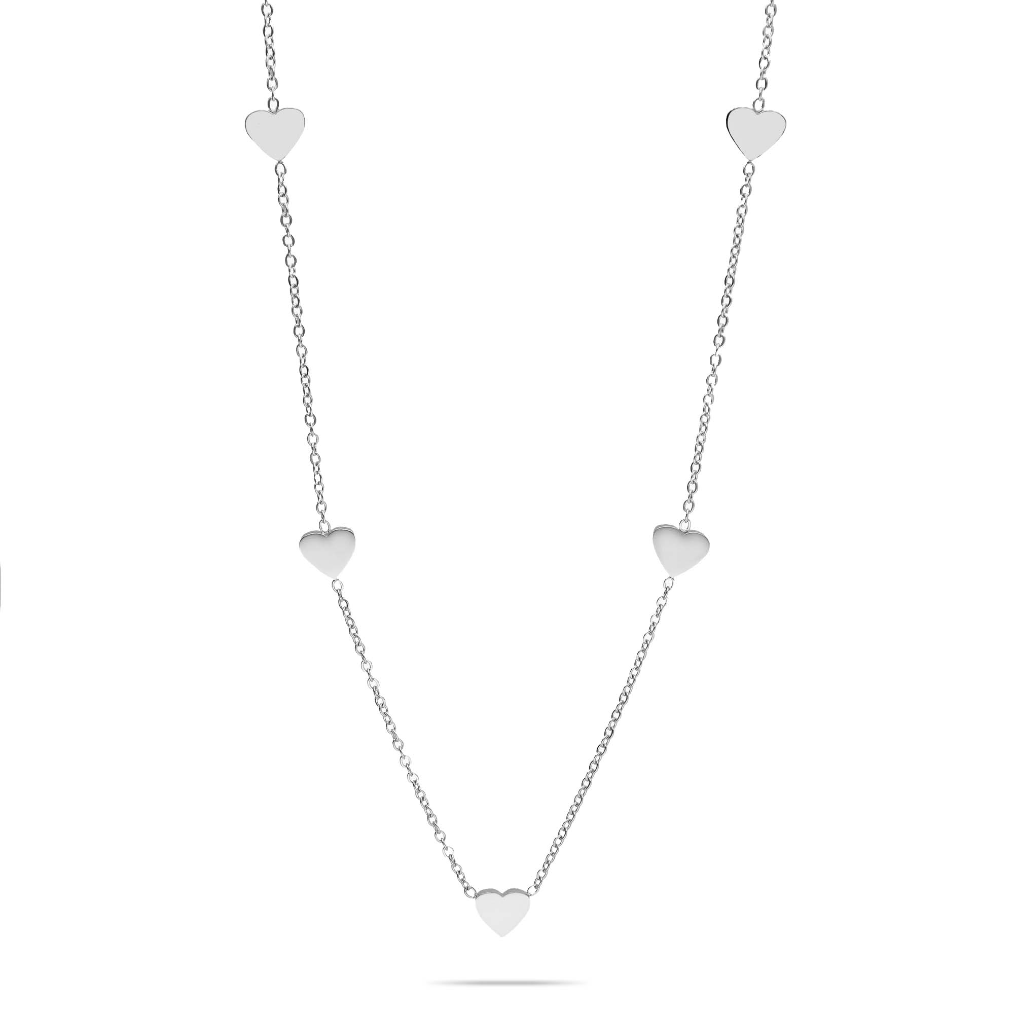 Choker heart silver - Stainless steel