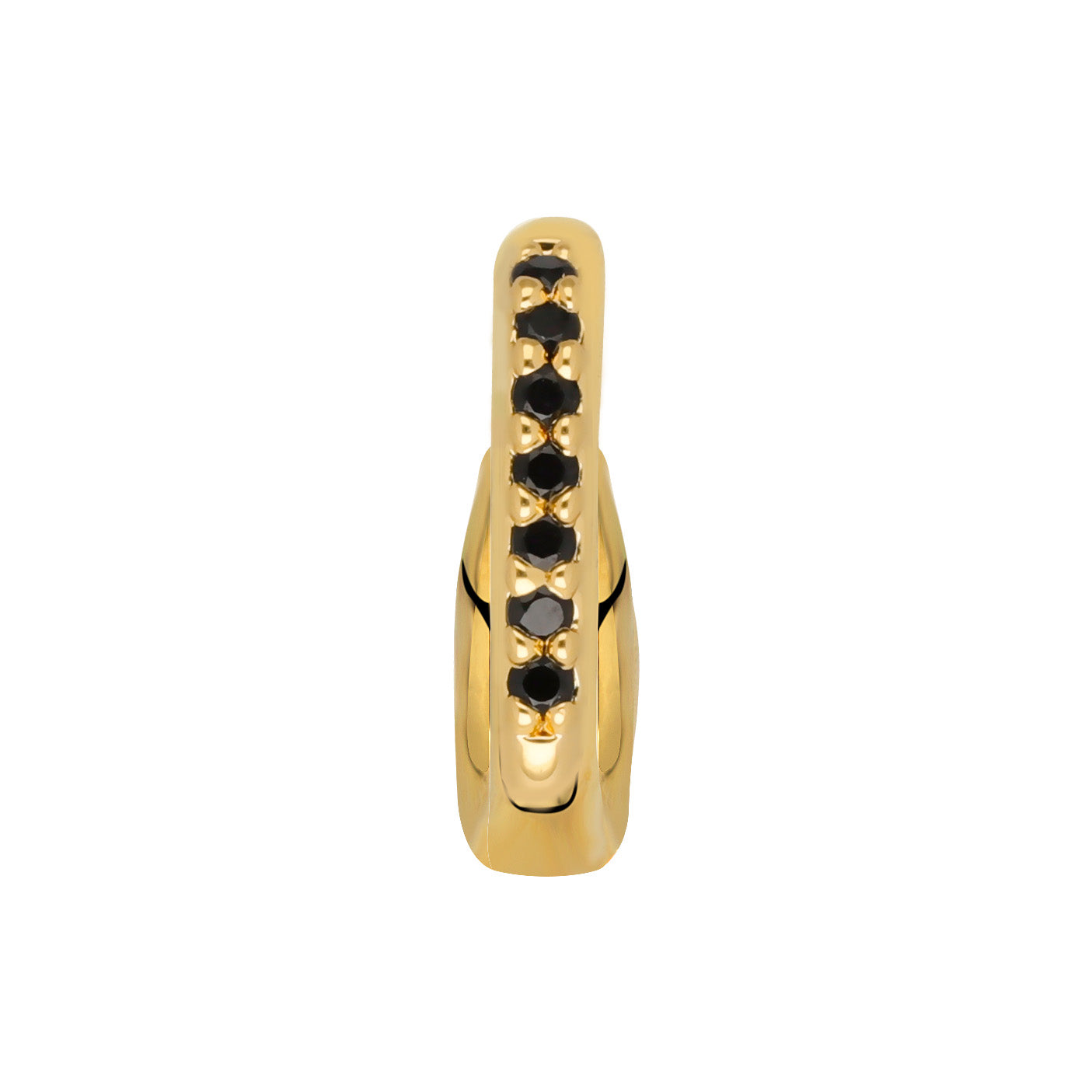 Clip black stones gold - No discoloration