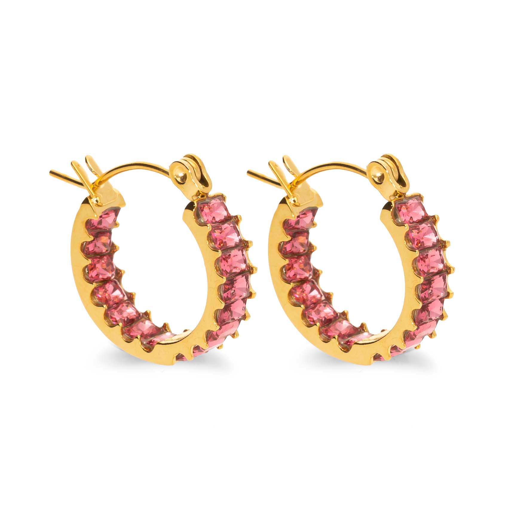 Coral earring pink gold - Tarnish free