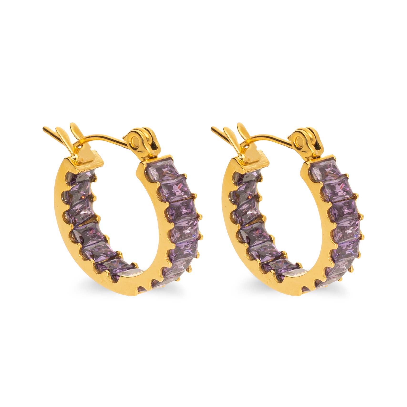 Coral earring purple gold - No discoloration