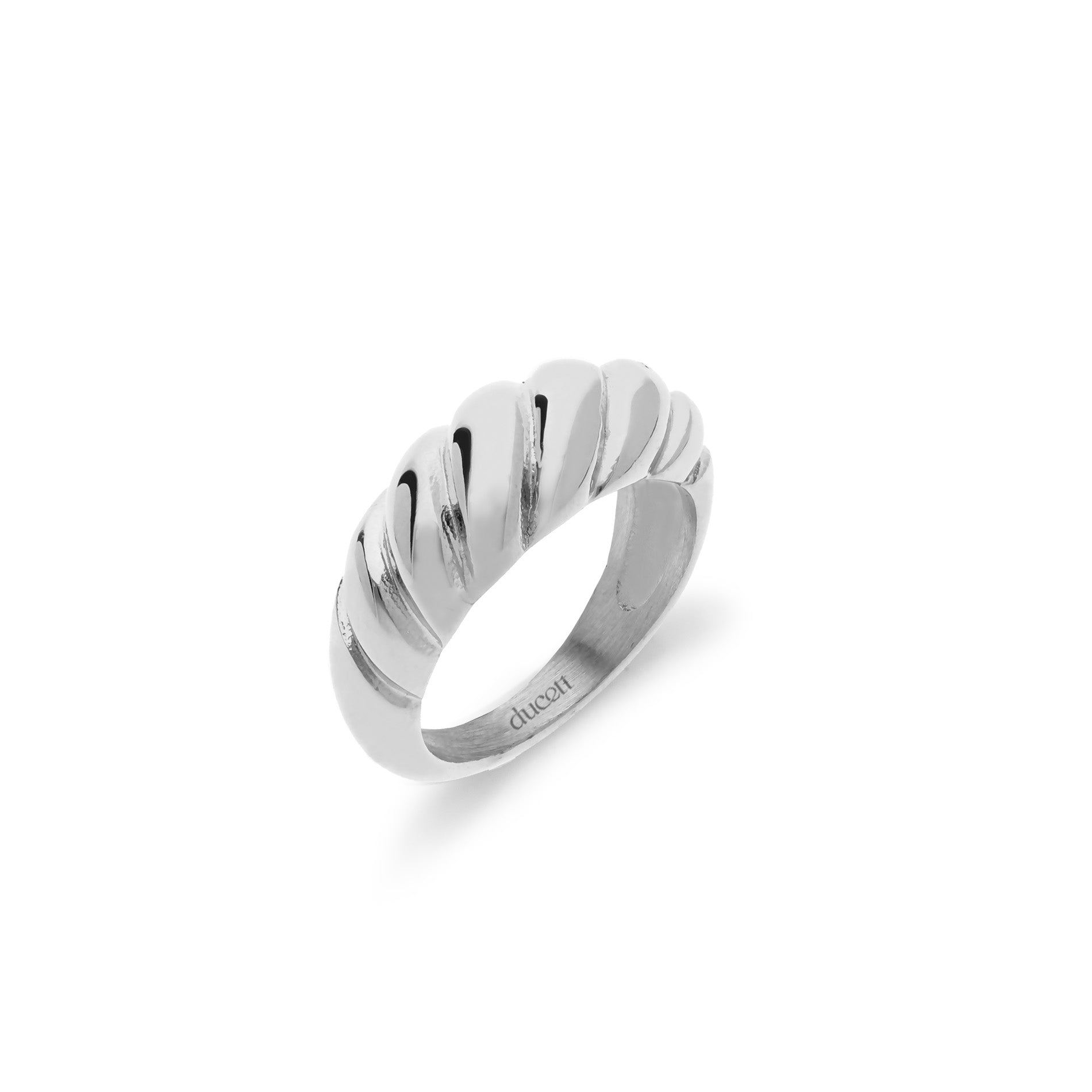 Croissant ring silver - Stainless steel